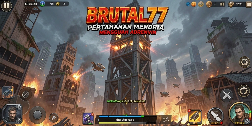 Gameplay menarik dari BRUTAL77 dengan grafis menara yang dinamis.