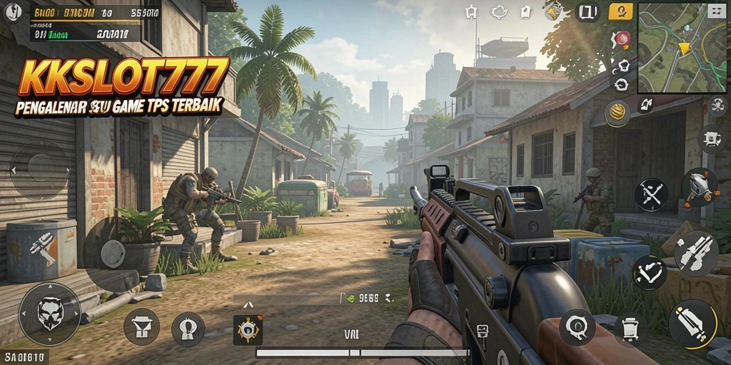 Screenshot KKSLOT777 menampilkan aksi seru dalam gameplay TPS.
