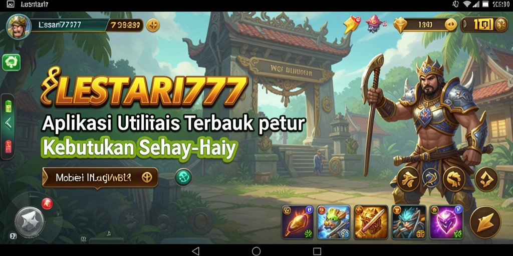 Tampilan antarmuka LESTARI777 yang memudahkan pengguna mengatur aktivitas.