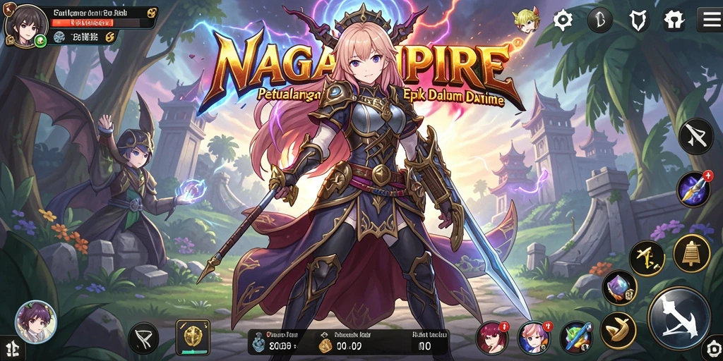 Tangkapan layar NAGAEMPIRE menampilkan aksi seru dalam dunia anime.