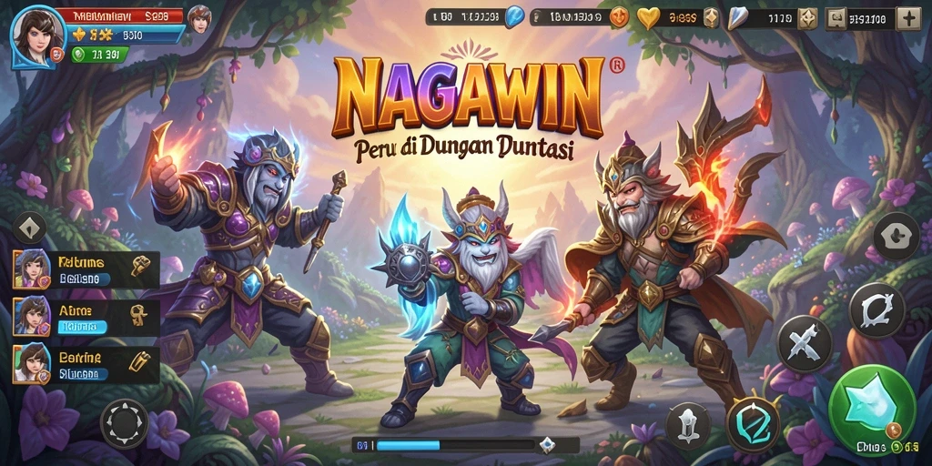 Screenshot gameplay NAGAWIN yang menampilkan petualangan menegangkan.