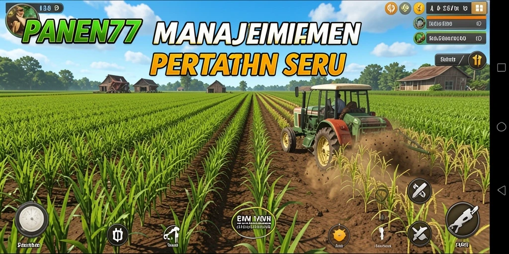 Screenshot gameplay PANEN77 yang menunjukkan aktivitas pertanian yang seru.
