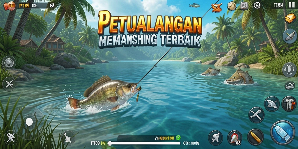 Gameplay seru menangkap ikan di PT89 dengan grafis menawan.