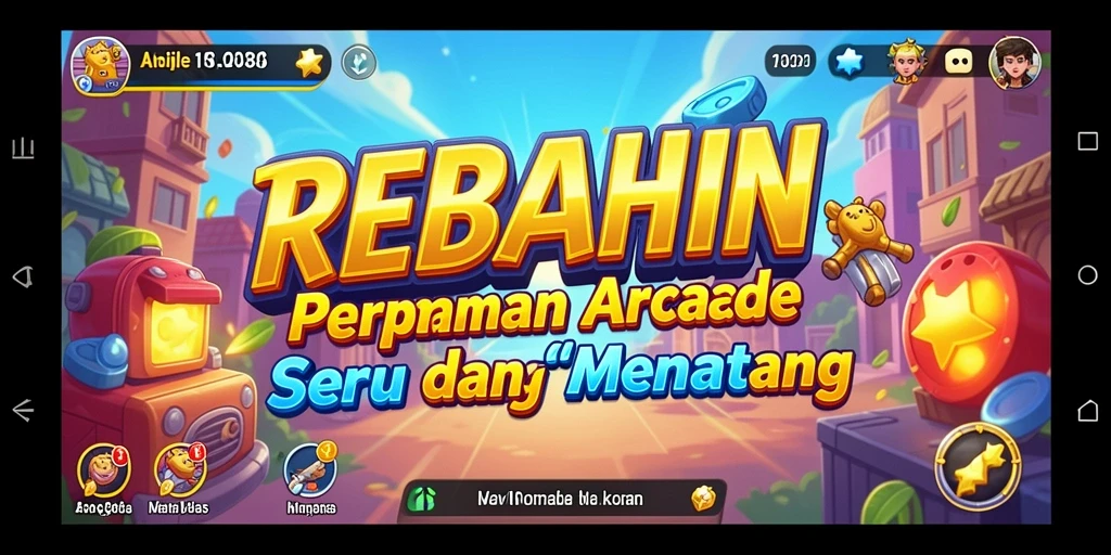 Screenshot utama menunjukkan momen menegangkan dalam gameplay arcade.