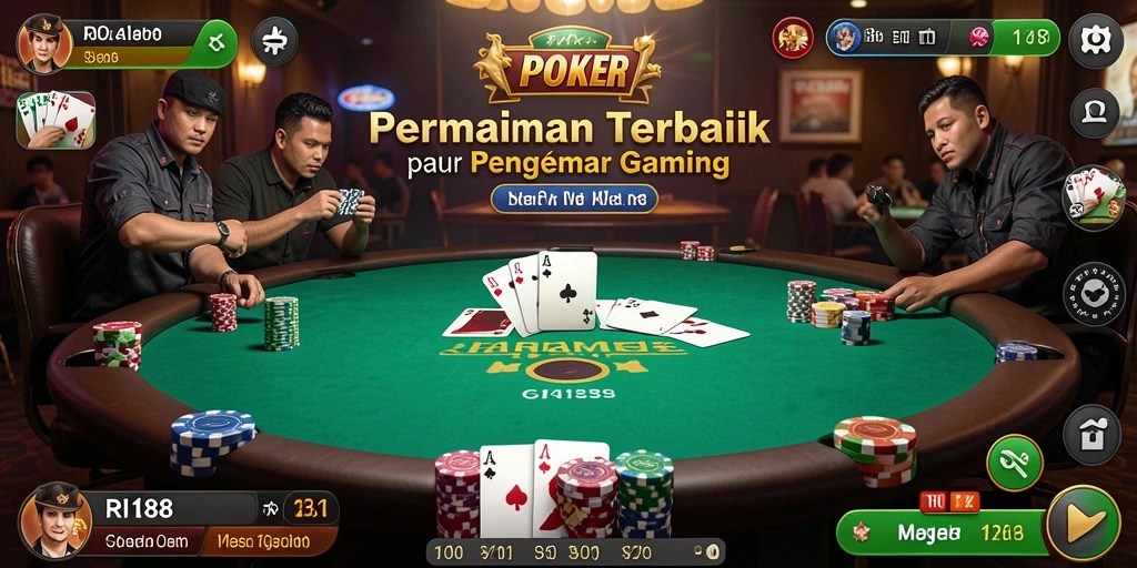 Screenshot gameplay menampilkan keasyikan bermain Poker di RI188.