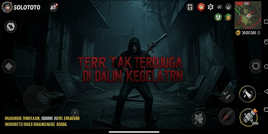 Tangkapan layar menunjukkan suasana mencekam dari gameplay SOLOTOTO.