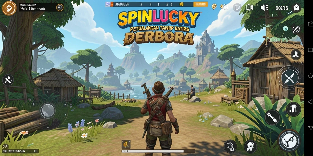 Tampilan gameplay epik di dunia terbuka SPINLUCKY.