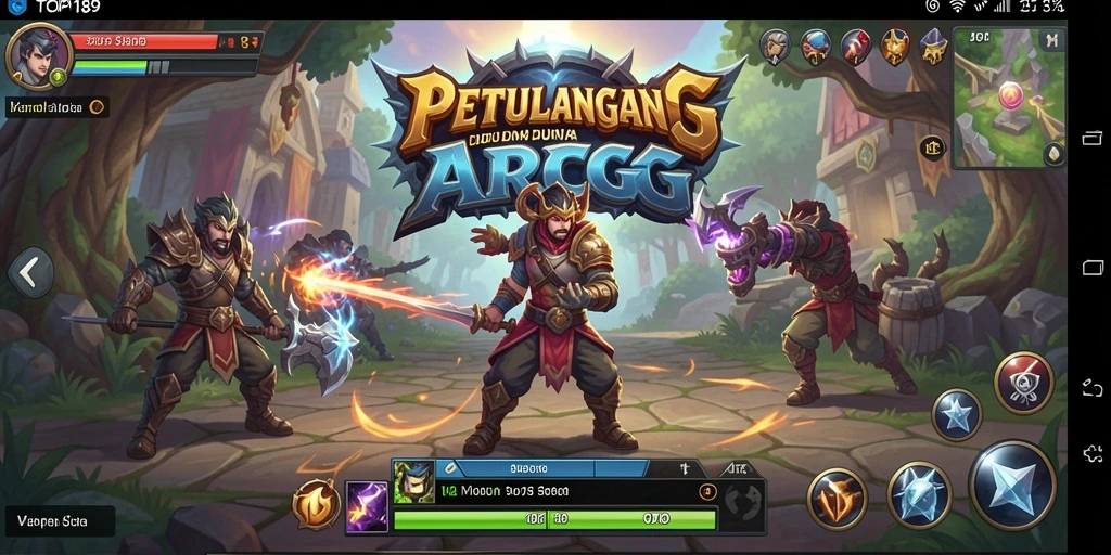 Tampilan menarik dari gameplay ARPG dalam TOPI189.