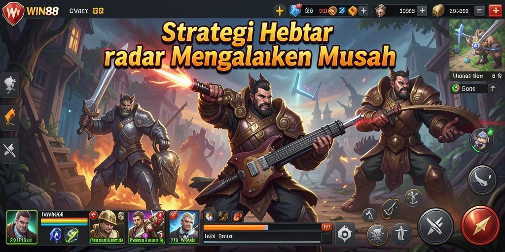 Tangkapan layar gameplay <strong>WIN88</strong> menunjukkan aksi strategis yang mendebarkan.